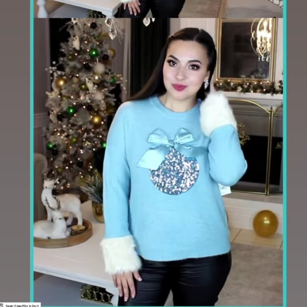 Size xl blue holiday sweater